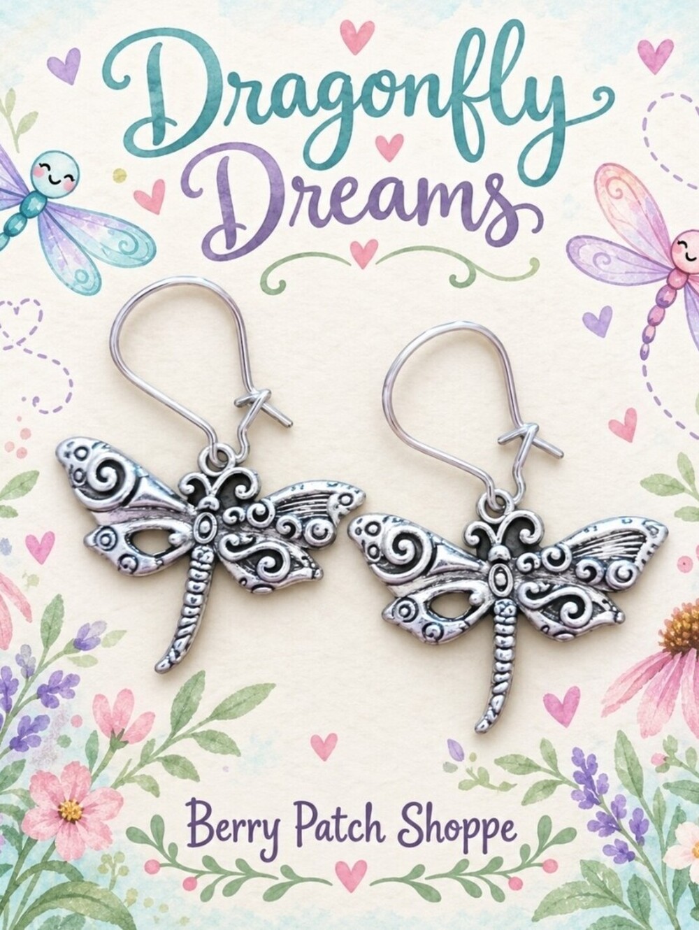 Dragonfly Dreams Silver Dangle Earrings [COPY]